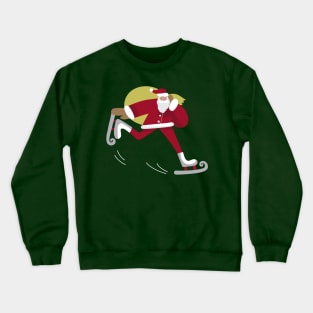 Sport Santa Scating Crewneck Sweatshirt